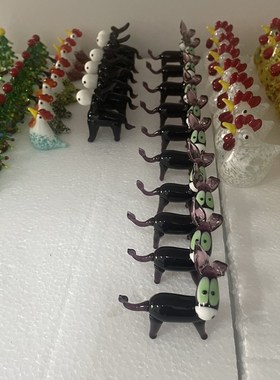 淄博陶瓷琉璃大观园琉璃摆件驴气球狗大鹅小鸡阿凡提驴圣诞树鸳鸯