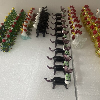 淄博陶瓷琉璃大观园琉璃摆件驴气球狗大鹅小鸡阿凡提驴圣诞树鸳鸯