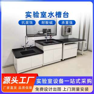实验室水槽台化验台洗手台钢木洗涤槽全钢试验水池柜PP水槽台厂家