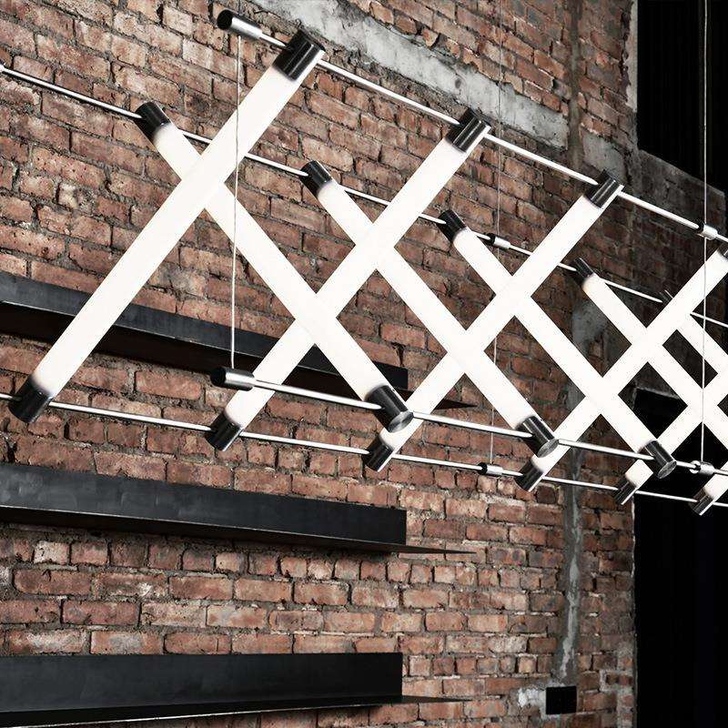 设计师餐厅吧台马扎灯吊灯北欧现代简约前台艺术LED长条岛台吊灯