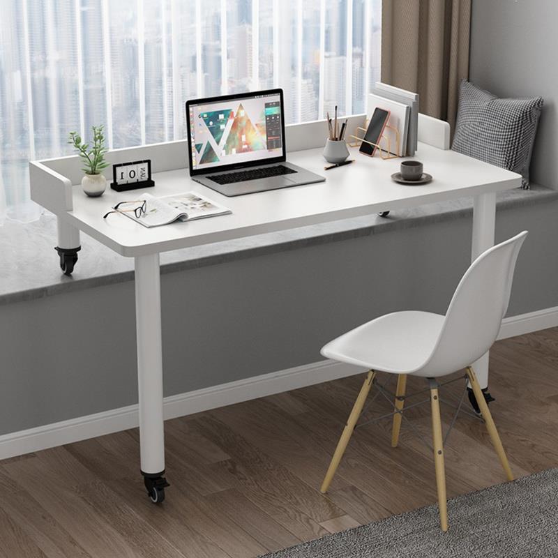 #可移动飘窗书桌带挡板电脑台式桌子卧室窗台长短腿写字高低脚简