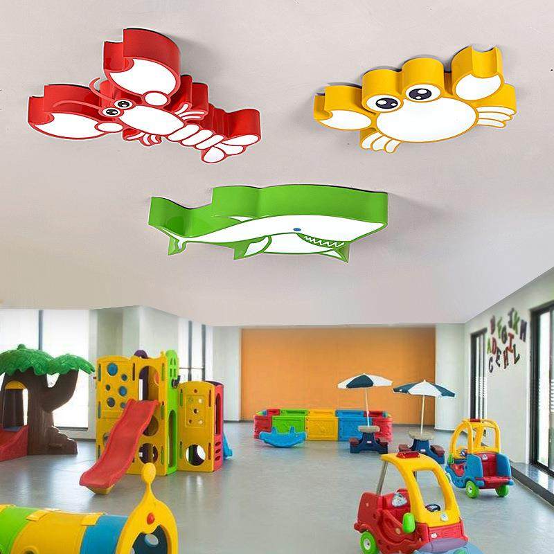 幼儿园灯具海底世界吸顶灯水上游乐园造型灯创意螃蟹龙虾鲨鱼吊灯,3C数码配件,USB灯,淘宝优惠券,粉丝福利购,淘宝优惠卷