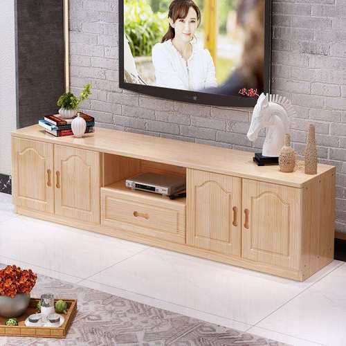 实木电视柜现代简约松木家具套装组合墙地柜卧室柜客厅电视背景柜