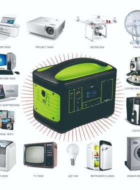 电源小二电源2000w户外储能电源12-24v电源应急电源153600ma