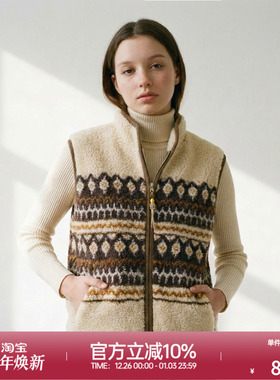 ROLLCALL25秋冬新款 羊毛费尔岛撞色双面穿马甲