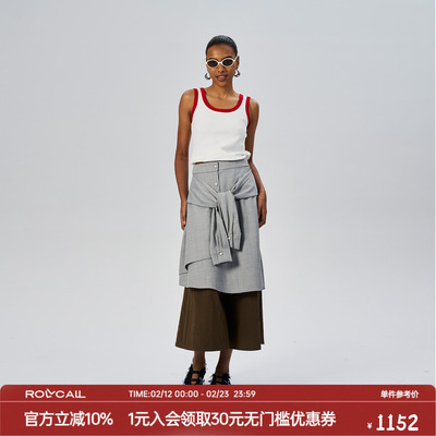 rollcall灰色长袖系带半裙