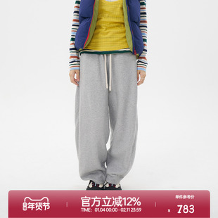 ROLLCALL25秋季新款休闲自然腰收脚抽绳阔腿弯刀裤宽松垂感运动裤