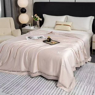 莱赛尔薄款 轻奢蚕丝被夏凉被空调被凉感冰丝可水洗夏季 双人被子