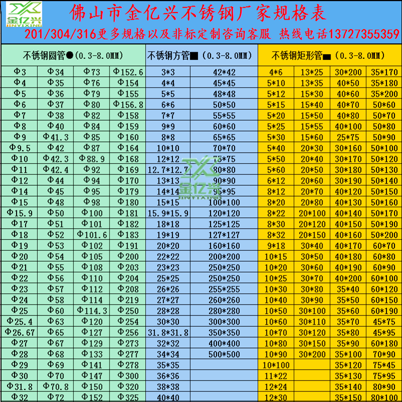 国标201c 304 316方管 圆管 矩形管 厚管等管材加工不绣钢扁管定