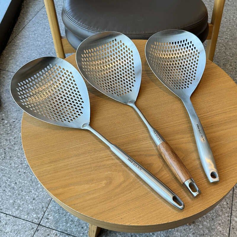 食品级304不锈钢漏勺家用漏瓢捞勺小大漏勺捞面捞水饺笊篱名