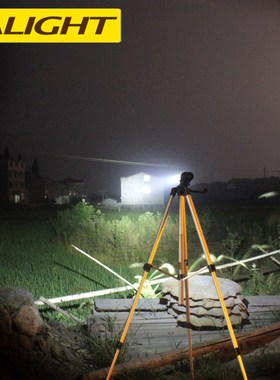 霸光26650强光手电筒PL1800超亮防水远射5000聚光led可充电黄光