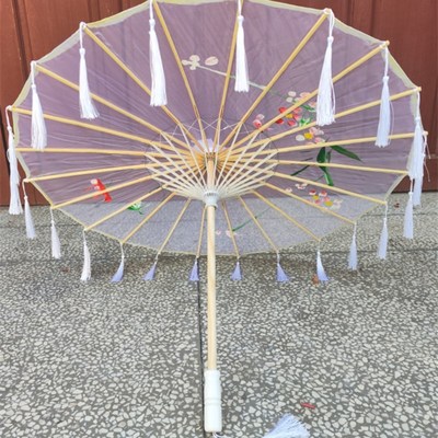踏浪跳舞伞工艺伞娟纱透明流苏伞舞蹈伞民族伞古典伞演出伞道具伞