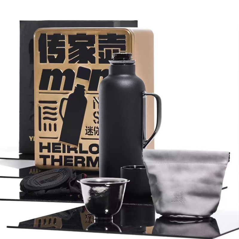 学古传家壶mini黑武士套装钛杯束口袋茶滤便携保温壶焖茶壶595ml