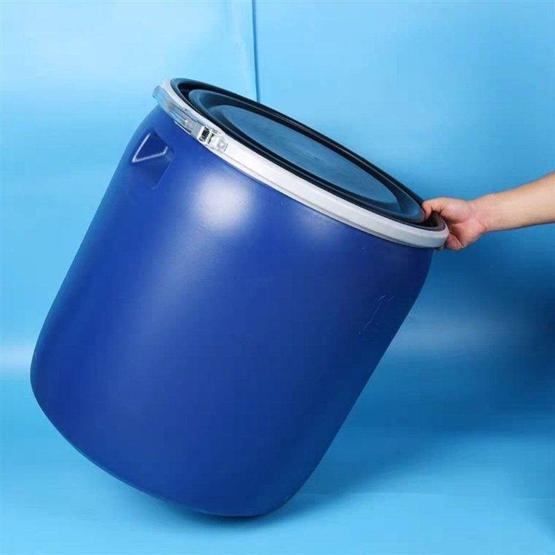 150Lb法兰桶加厚开口塑料桶圆桶带盖储水化工桶海鲜发酵水密封桶