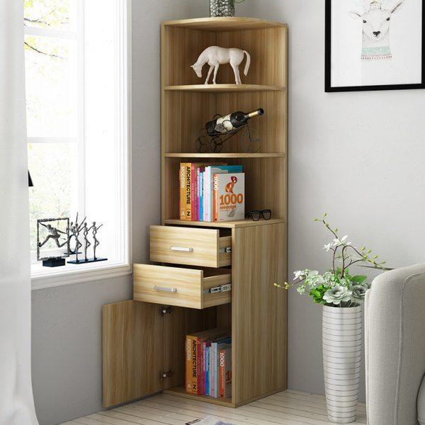 欧式角柜置物架卧室边柜墙角柜储物三角形拐角柜客厅转角收纳柜子