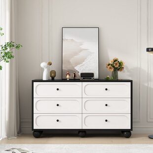 五斗柜置物靠八斗柜实木古主卧窄尾柜柜室抽屉柜床风墙复古奶油中