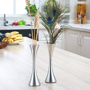 欧式花时尚客厅摆件花瓶现代简约花器插不锈钢工艺品家居装饰栀尔