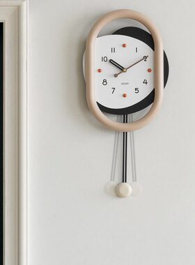 装饰墙d大气艺术Man时钟a挂钟现代简约钟表客厅del免打孔摇摆餐厅