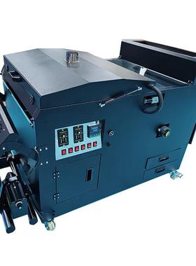 60CM立式网带抖粉机PET膜自动上粉烘干机双头白墨数码打印撒粉机