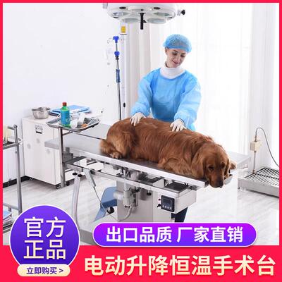 宠物手术台不锈钢动物手术床狗液压升降手术台电动恒温诊疗台医院
