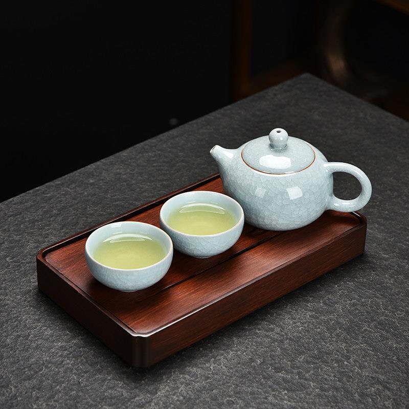 汝窑茶壶开片功夫茶具小茶壶汝瓷可养家用泡茶壶陶瓷纯手工西施壶