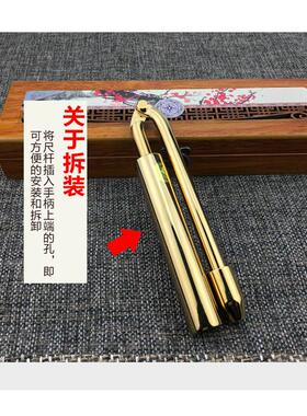 台湾纯铜寻龙尺探测棒折叠罗盘专业罗经仪工具桌面摆件高精度正品
