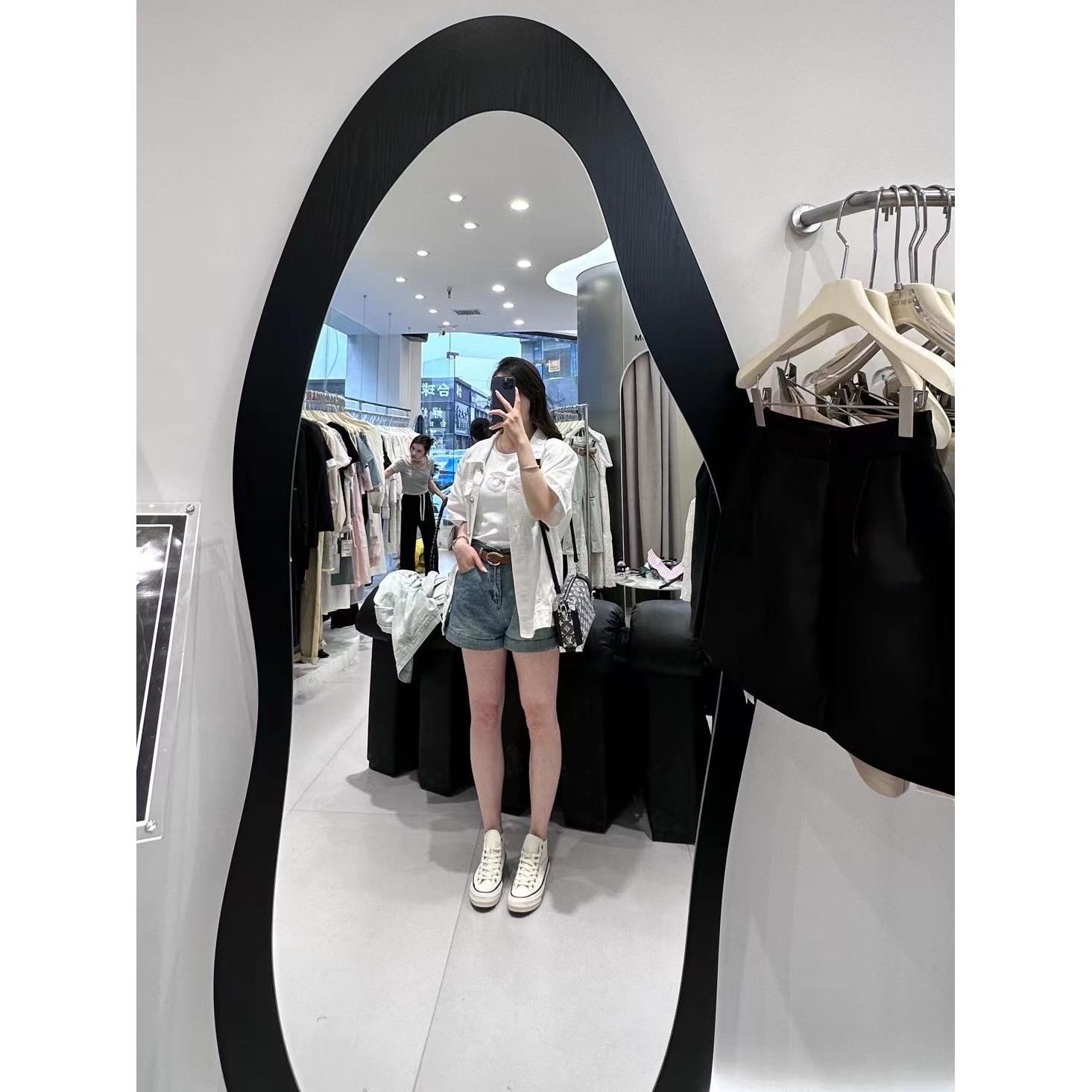 好东西盒子网红芒果镜子服装店超白修身装镜落地镜卧室梳妆镜