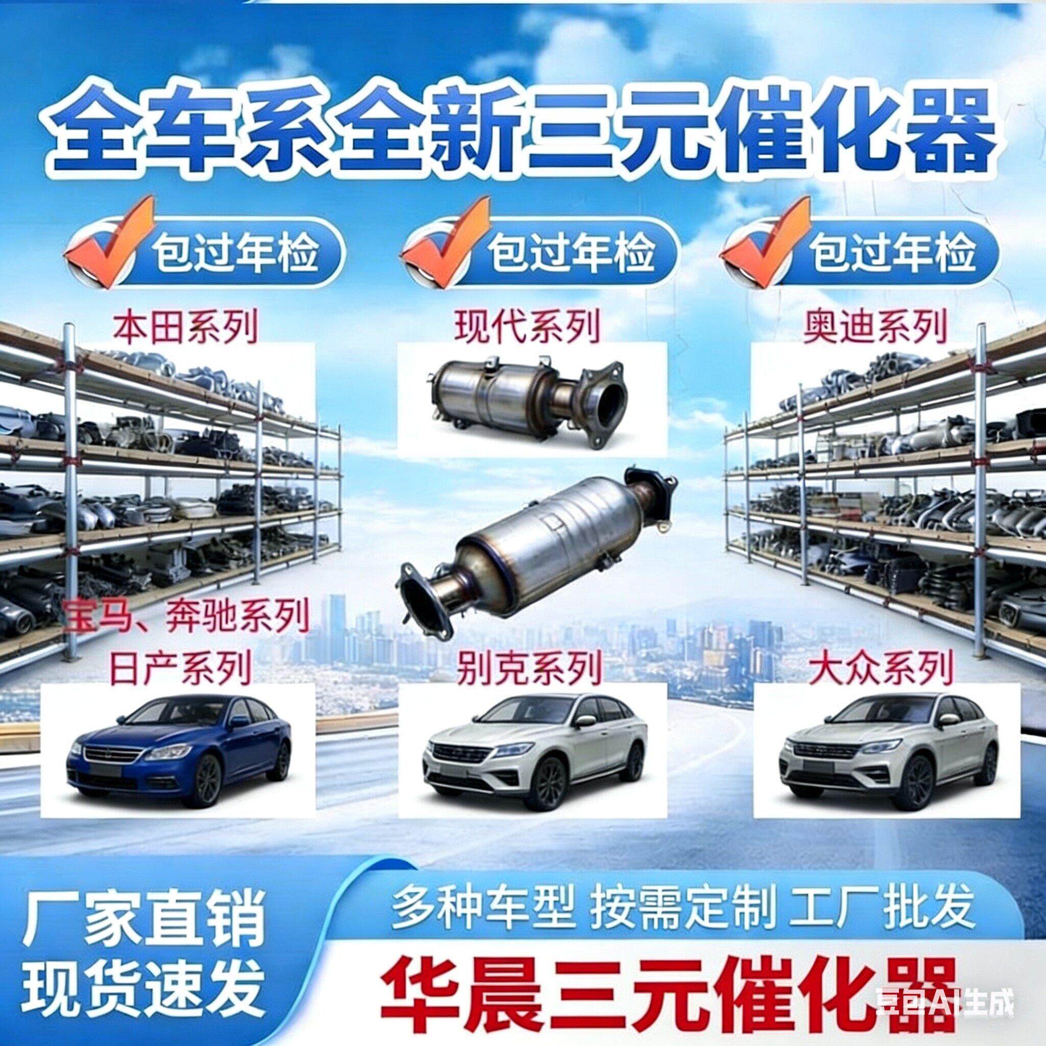 全车系多种车型汽车三元催化器一件也是价尾气净化器支持