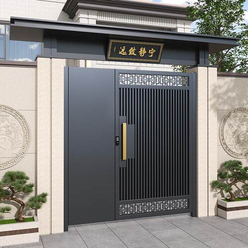 铝合金庭院门双开关大门农村自建房院子大门家用高端别墅庭院大门