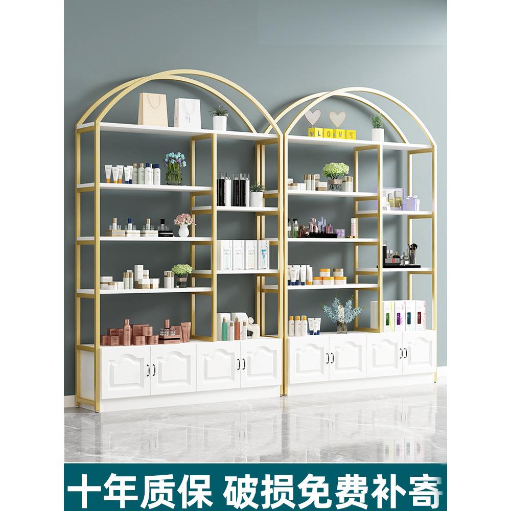 化妆品展示柜美容院美甲理髲店落地展柜摆台架子展示架置物架货架