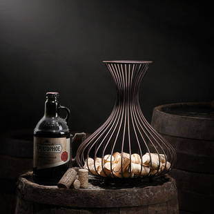 红酒塞收纳筐软木塞红酒瓶塞收纳篮葡萄酒塞收集篮子收纳壶