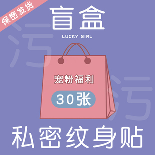 盲盒女私密纹身贴趣情魅魔纹乳贴白虎贴纸夫妻成人污丁丁文字助兴