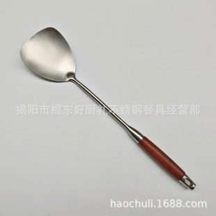 厂促316不锈钢小锅铲迷你煎铲厨房家用防烫木柄宿舍户外短炒菜铁