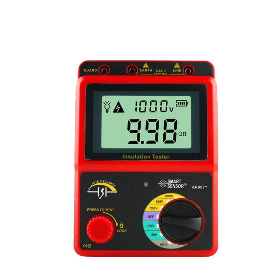 AR907+数字兆欧表500V高压电子摇表1000V2500V绝缘电阻测试仪