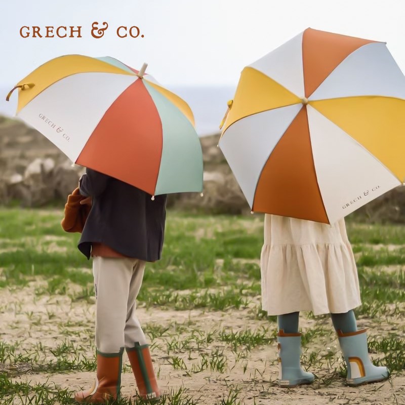 丹麦GRECH&CO儿童雨伞北欧风防紫外线男女幼儿园学生宝宝遮阳伞
