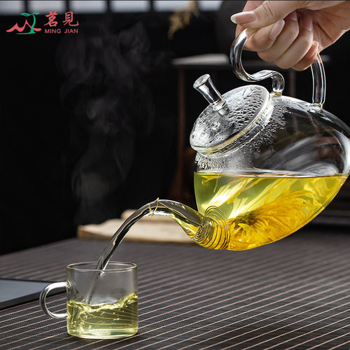 茗见包邮玻璃茶壶煮白茶大容量家用烧水壶电炉电陶炉办公室泡花茶