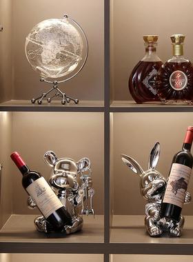 暴力熊创意高档客厅红酒架摆件酒柜装饰品家居玄关餐桌电视柜摆设