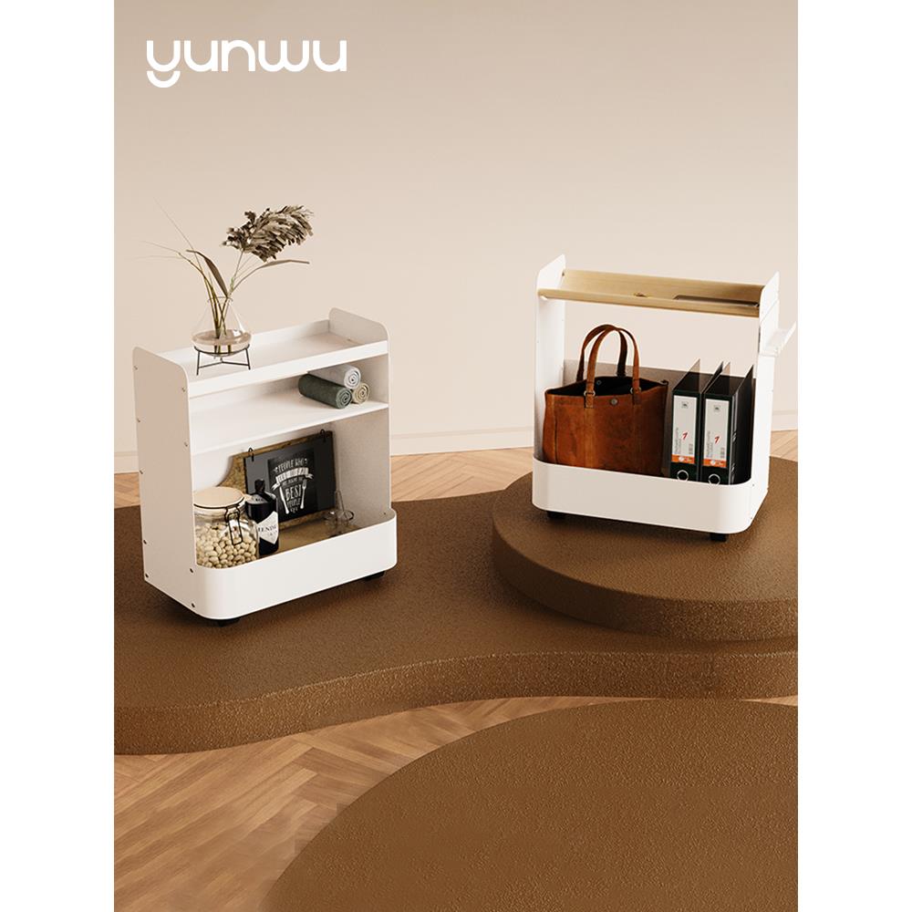 云武生活运动收纳台车收纳架篮带轮子健身器材书可移动