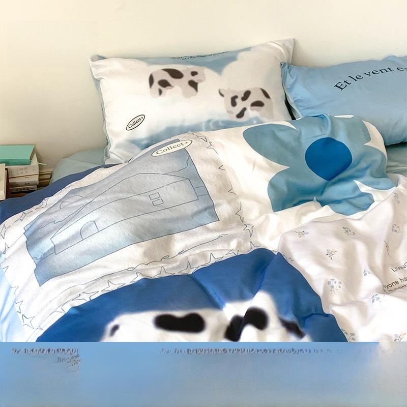 艺术收藏奈良牧场天丝凉爽夏季被子套四件套床上用品在床单60计数