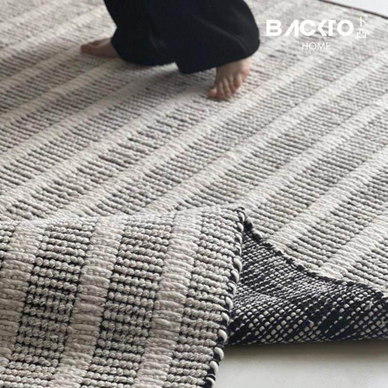 BACKTO卜凸家居印度无胶羊毛地毯纯手工编织现代侘寂风卧室客厅,居家布艺,地毯,淘宝优惠券,粉丝福利购,淘宝优惠卷