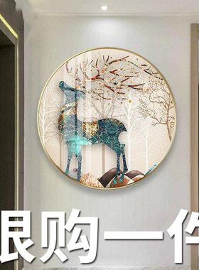 2024年新款5D钻石画满钻发财鹿客厅家用手工贴砖石贴画十字绣2025