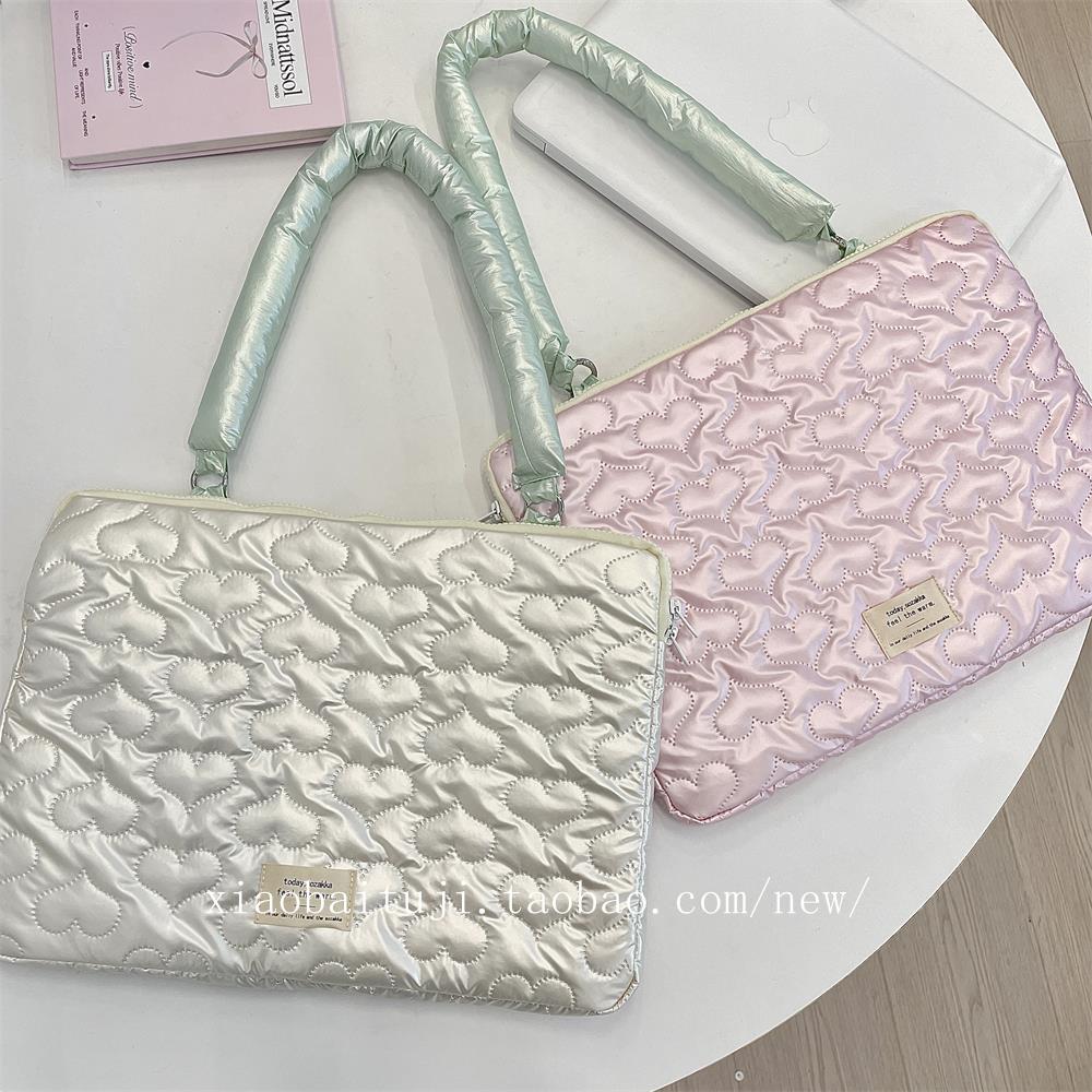 小白兔几 ins爱心蝴蝶结平板电脑内胆包收纳包13寸15寸电脑保护套