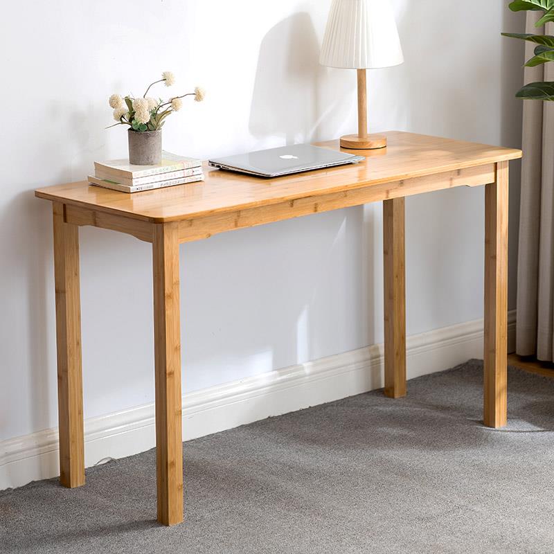 北欧风家用书桌现代简约电脑桌台式长方桌学习桌楠竹桌子小户型