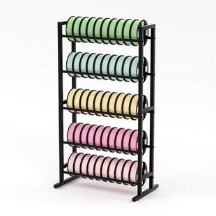 3D打印耗材架多功能o收纳50卷耗材储物架带轮货架黑色耗材展示架