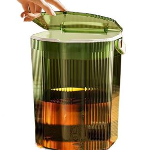 透明茶水桶废水桶家用干湿分离过滤茶桶茶渣桶大容量倒茶桶 新中式