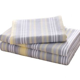 出口品质好货 2V06 纯棉老粗布床件秋冬加厚格子人床三