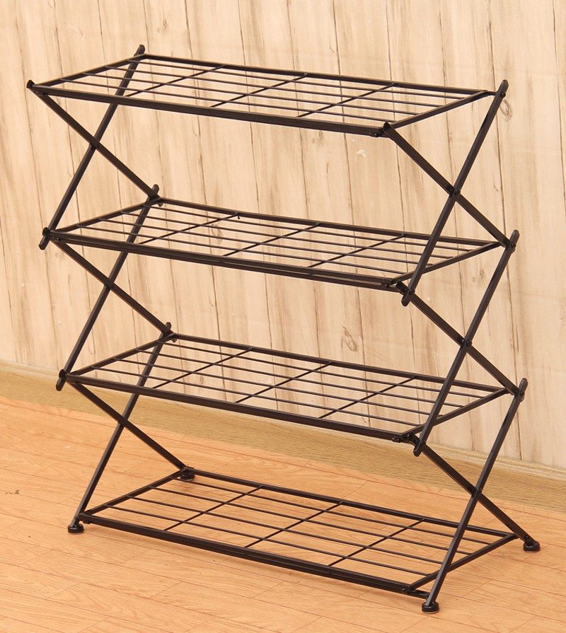 古铜色三层鞋架铁艺鞋架 多层架金属鞋架小鞋架铁鞋架简易鞋柜