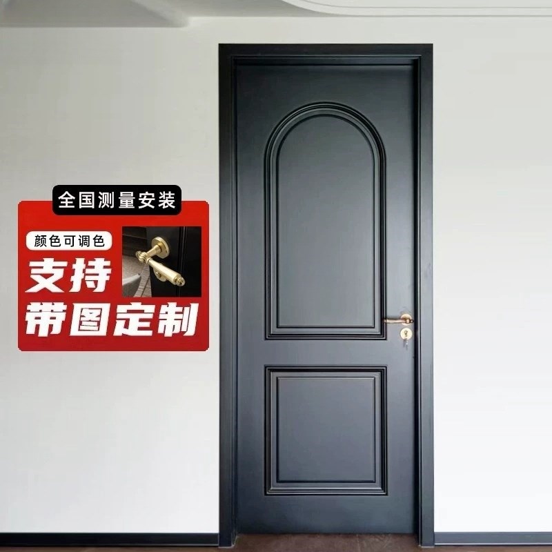 定制法式复古木门室内门实木门卧室门房间门实木多层烤漆门静音门