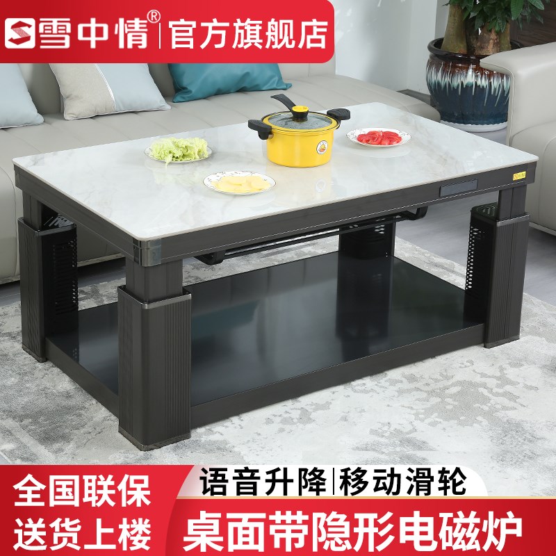 雪中情2024新型取暖桌贵州电暖桌升降电暖茶几烤火桌家用客厅电炉