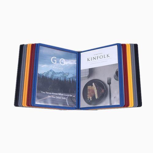 壁挂式A4翻页文件展示架 资料文件夹40面多功能挂式文件夹指导书